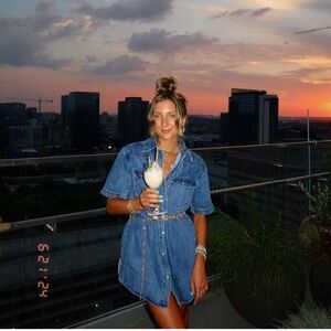 VICI denim shirt dress